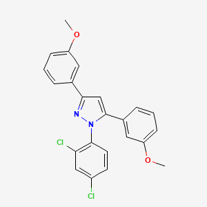 1-(2,4-dichlorophenyl)-3,5-bis(3-methoxyphenyl)-1H-pyrazole