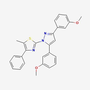 2-[3,5-bis(3-methoxyphenyl)-1H-pyrazol-1-yl]-5-methyl-4-phenyl-1,3-thiazole