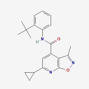 molecular formula C21H23N3O2 B10932706 N-(2-tert-butylphenyl)-6-cyclopropyl-3-methyl[1,2]oxazolo[5,4-b]pyridine-4-carboxamide 