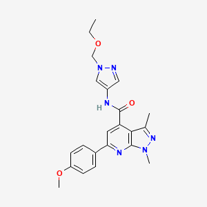 N-[1-(ethoxymethyl)-1H-pyrazol-4-yl]-6-(4-methoxyphenyl)-1,3-dimethyl-1H-pyrazolo[3,4-b]pyridine-4-carboxamide