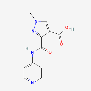 molecular formula C11H10N4O3 B10932739 1-methyl-3-(pyridin-4-ylcarbamoyl)-1H-pyrazole-4-carboxylic acid 