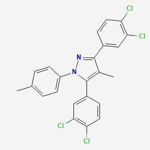 3,5-bis(3,4-dichlorophenyl)-4-methyl-1-(4-methylphenyl)-1H-pyrazole