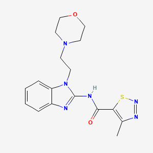 4-methyl-N-{1-[2-(morpholin-4-yl)ethyl]-1H-benzimidazol-2-yl}-1,2,3-thiadiazole-5-carboxamide