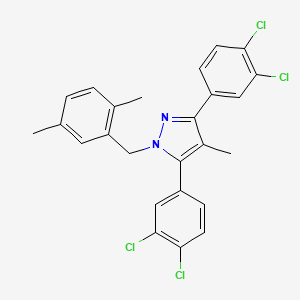 3,5-bis(3,4-dichlorophenyl)-1-(2,5-dimethylbenzyl)-4-methyl-1H-pyrazole