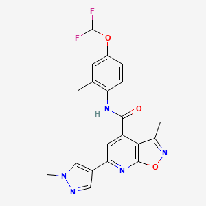 N-[4-(difluoromethoxy)-2-methylphenyl]-3-methyl-6-(1-methyl-1H-pyrazol-4-yl)[1,2]oxazolo[5,4-b]pyridine-4-carboxamide