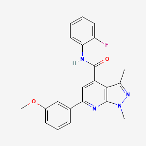 N-(2-fluorophenyl)-6-(3-methoxyphenyl)-1,3-dimethyl-1H-pyrazolo[3,4-b]pyridine-4-carboxamide