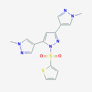 3,5-bis(1-methylpyrazol-4-yl)-1-thiophen-2-ylsulfonylpyrazole