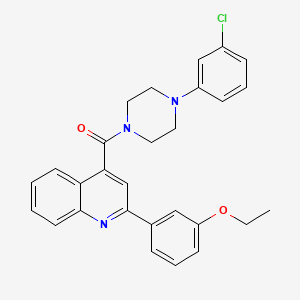 molecular formula C28H26ClN3O2 B10932802 [4-(3-Chlorophenyl)piperazin-1-yl][2-(3-ethoxyphenyl)quinolin-4-yl]methanone CAS No. 438532-63-9