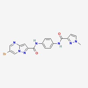 6-bromo-N-(4-{[(1-methyl-1H-pyrazol-3-yl)carbonyl]amino}phenyl)pyrazolo[1,5-a]pyrimidine-2-carboxamide