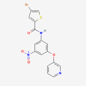 4-bromo-N-[3-nitro-5-(pyridin-3-yloxy)phenyl]thiophene-2-carboxamide