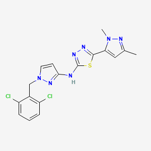 molecular formula C17H15Cl2N7S B10932852 N-[1-(2,6-dichlorobenzyl)-1H-pyrazol-3-yl]-5-(1,3-dimethyl-1H-pyrazol-5-yl)-1,3,4-thiadiazol-2-amine 