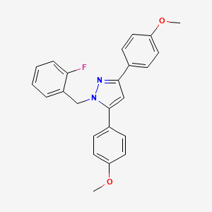 1-(2-fluorobenzyl)-3,5-bis(4-methoxyphenyl)-1H-pyrazole