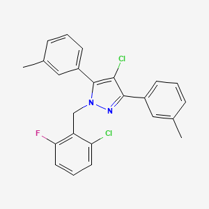 4-chloro-1-(2-chloro-6-fluorobenzyl)-3,5-bis(3-methylphenyl)-1H-pyrazole