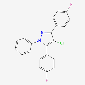 4-chloro-3,5-bis(4-fluorophenyl)-1-phenyl-1H-pyrazole