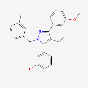 4-ethyl-3,5-bis(3-methoxyphenyl)-1-(3-methylbenzyl)-1H-pyrazole