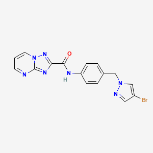 N-{4-[(4-bromo-1H-pyrazol-1-yl)methyl]phenyl}[1,2,4]triazolo[1,5-a]pyrimidine-2-carboxamide