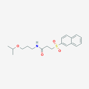 3-(naphthalen-2-ylsulfonyl)-N-[3-(propan-2-yloxy)propyl]propanamide