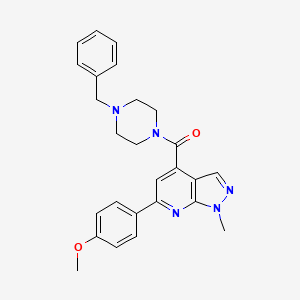 (4-benzylpiperazin-1-yl)[6-(4-methoxyphenyl)-1-methyl-1H-pyrazolo[3,4-b]pyridin-4-yl]methanone