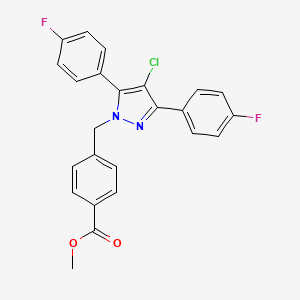 methyl 4-{[4-chloro-3,5-bis(4-fluorophenyl)-1H-pyrazol-1-yl]methyl}benzoate