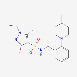 1-ethyl-3,5-dimethyl-N-[2-(4-methylpiperidin-1-yl)benzyl]-1H-pyrazole-4-sulfonamide