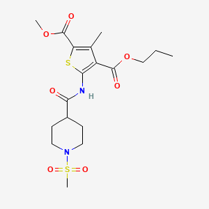 2-Methyl 4-propyl 3-methyl-5-({[1-(methylsulfonyl)piperidin-4-yl]carbonyl}amino)thiophene-2,4-dicarboxylate