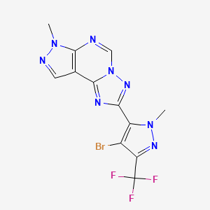 2-[4-bromo-1-methyl-3-(trifluoromethyl)-1H-pyrazol-5-yl]-7-methyl-7H-pyrazolo[4,3-e][1,2,4]triazolo[1,5-c]pyrimidine