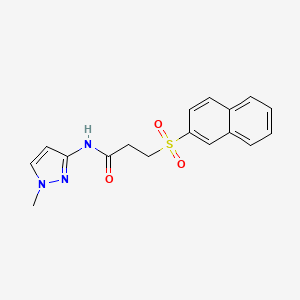 N-(1-methyl-1H-pyrazol-3-yl)-3-(naphthalen-2-ylsulfonyl)propanamide