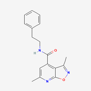 molecular formula C17H17N3O2 B10933026 3,6-dimethyl-N-(2-phenylethyl)[1,2]oxazolo[5,4-b]pyridine-4-carboxamide 