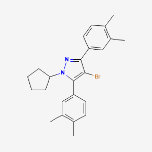 4-bromo-1-cyclopentyl-3,5-bis(3,4-dimethylphenyl)-1H-pyrazole