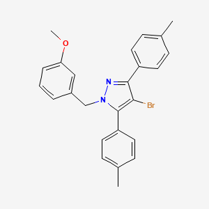 4-bromo-1-(3-methoxybenzyl)-3,5-bis(4-methylphenyl)-1H-pyrazole