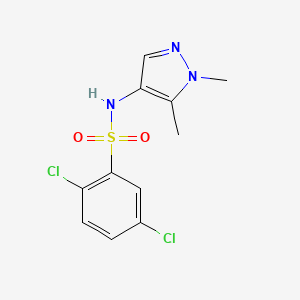 molecular formula C11H11Cl2N3O2S B10933069 2,5-dichloro-N-(1,5-dimethyl-1H-pyrazol-4-yl)benzenesulfonamide 