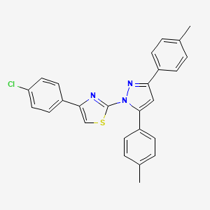 2-[3,5-bis(4-methylphenyl)-1H-pyrazol-1-yl]-4-(4-chlorophenyl)-1,3-thiazole