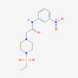 molecular formula C14H20N4O5S B10933102 2-[4-(ethylsulfonyl)piperazin-1-yl]-N-(3-nitrophenyl)acetamide 