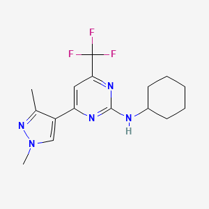 N-cyclohexyl-4-(1,3-dimethyl-1H-pyrazol-4-yl)-6-(trifluoromethyl)pyrimidin-2-amine