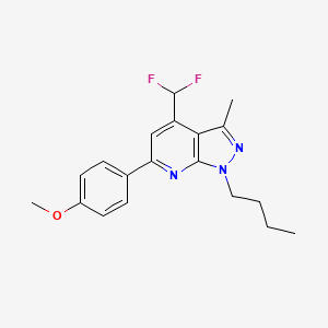 1-butyl-4-(difluoromethyl)-6-(4-methoxyphenyl)-3-methyl-1H-pyrazolo[3,4-b]pyridine