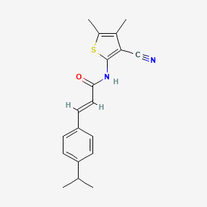 molecular formula C19H20N2OS B10933140 N-(3-cyano-4,5-dimethyl-2-thienyl)-3-(4-isopropylphenyl)acrylamide 