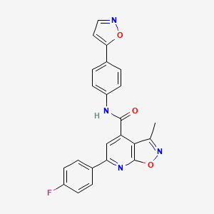 6-(4-fluorophenyl)-3-methyl-N-[4-(1,2-oxazol-5-yl)phenyl][1,2]oxazolo[5,4-b]pyridine-4-carboxamide