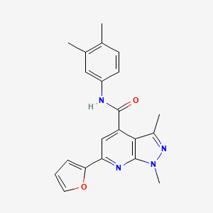 N-(3,4-dimethylphenyl)-6-(furan-2-yl)-1,3-dimethyl-1H-pyrazolo[3,4-b]pyridine-4-carboxamide