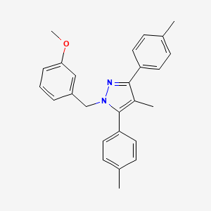 1-(3-methoxybenzyl)-4-methyl-3,5-bis(4-methylphenyl)-1H-pyrazole