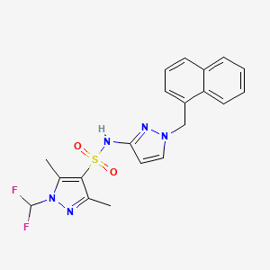 1-(difluoromethyl)-3,5-dimethyl-N-[1-(naphthalen-1-ylmethyl)-1H-pyrazol-3-yl]-1H-pyrazole-4-sulfonamide