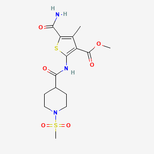 Methyl 5-carbamoyl-4-methyl-2-({[1-(methylsulfonyl)piperidin-4-yl]carbonyl}amino)thiophene-3-carboxylate