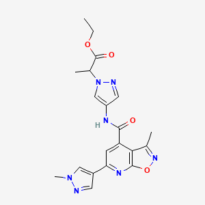 ethyl 2-[4-({[3-methyl-6-(1-methyl-1H-pyrazol-4-yl)[1,2]oxazolo[5,4-b]pyridin-4-yl]carbonyl}amino)-1H-pyrazol-1-yl]propanoate