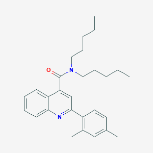 molecular formula C28H36N2O B10933299 2-(2,4-dimethylphenyl)-N,N-dipentylquinoline-4-carboxamide 