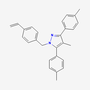 1-(4-ethenylbenzyl)-4-methyl-3,5-bis(4-methylphenyl)-1H-pyrazole