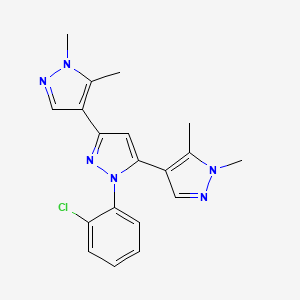 1-(2-chlorophenyl)-3,5-bis(1,5-dimethylpyrazol-4-yl)pyrazole