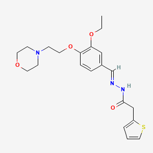 N'-[(E)-{3-ethoxy-4-[2-(morpholin-4-yl)ethoxy]phenyl}methylidene]-2-(thiophen-2-yl)acetohydrazide