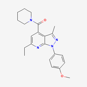 [6-ethyl-1-(4-methoxyphenyl)-3-methyl-1H-pyrazolo[3,4-b]pyridin-4-yl](piperidin-1-yl)methanone