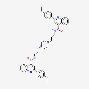 N,N'-(piperazine-1,4-diyldipropane-3,1-diyl)bis[2-(4-ethylphenyl)quinoline-4-carboxamide]