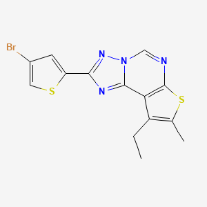 2-(4-Bromo-2-thienyl)-9-ethyl-8-methylthieno[3,2-E][1,2,4]triazolo[1,5-C]pyrimidine