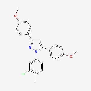 1-(3-chloro-4-methylphenyl)-3,5-bis(4-methoxyphenyl)-1H-pyrazole